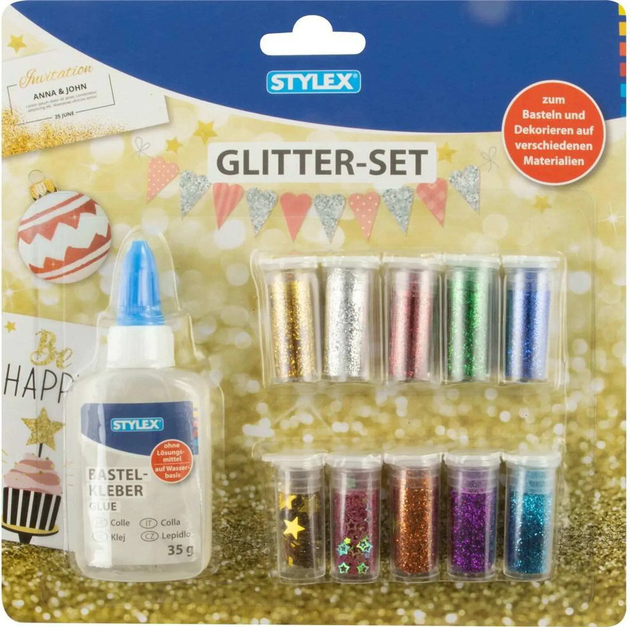 Glitter-Set – 11-teilig zum Basteln & Dekorieren